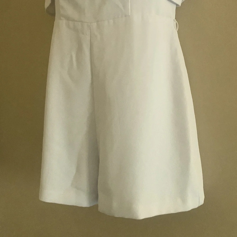 Express White Ruffle Jumpsuit - Picture 3 of 5